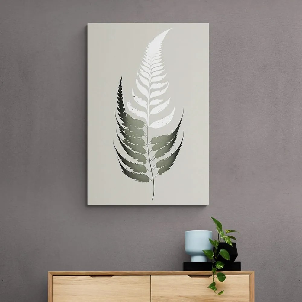 Quadro su tela – Fogliolina minimalista di felce