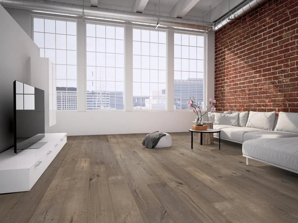 Parquet multistrato Scala XL in rovere sbiancato laccato natura sp. 13/3 mm 3.60 m²