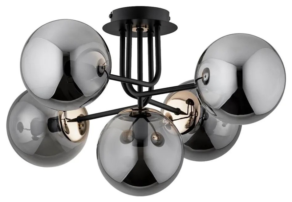 Lampadario a plafone BOSS 5xE14/10W/230V nero