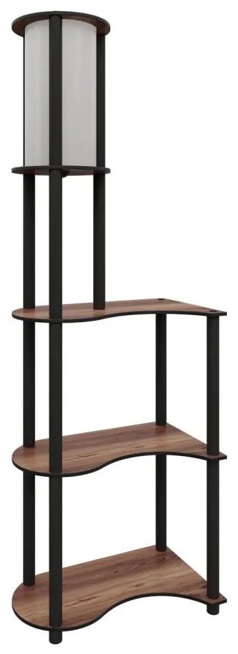 Lampada da terra con ripiani 1xE27/40W/230V 140 cm nero/marrone