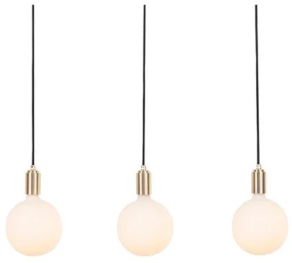 Linear Triple Lampada a Sospensione w/3 Sphere IV Brass/White - Tala