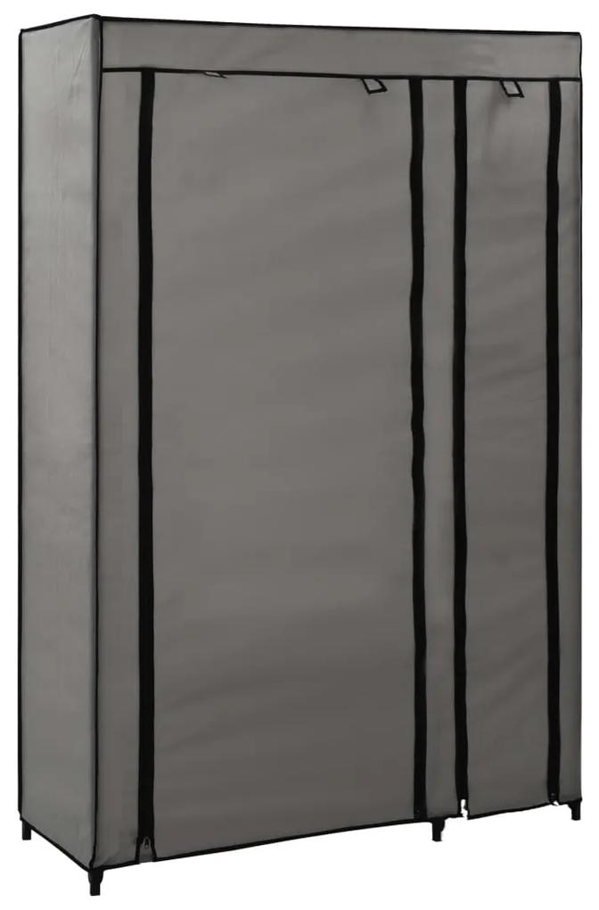 Armadi pieghevoli 2 pz grigi 110x45x175 cm in tessuto