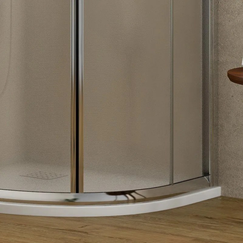 Box doccia semicircolare 90x90 cristallo opaco altezza 180cm | K400 - KAMALU