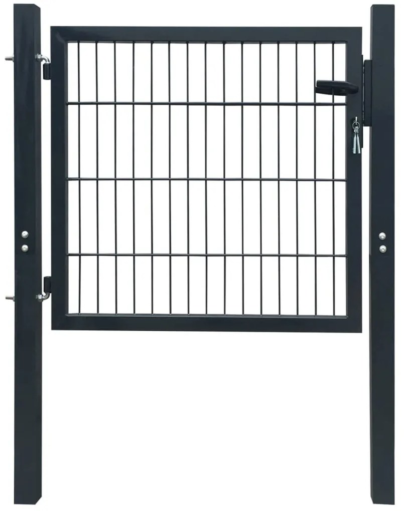 Cancello Da Giardino 2d (singolo) Grigio Antracite 106 X 130 Cm /
