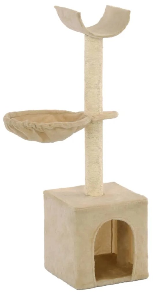 Albero per Gatti con Tiragraffi in Sisal 105 cm Beige