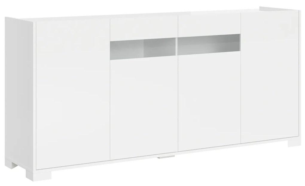 Madia 4 ante 172x40x81 cm Riflesso bianco lucido