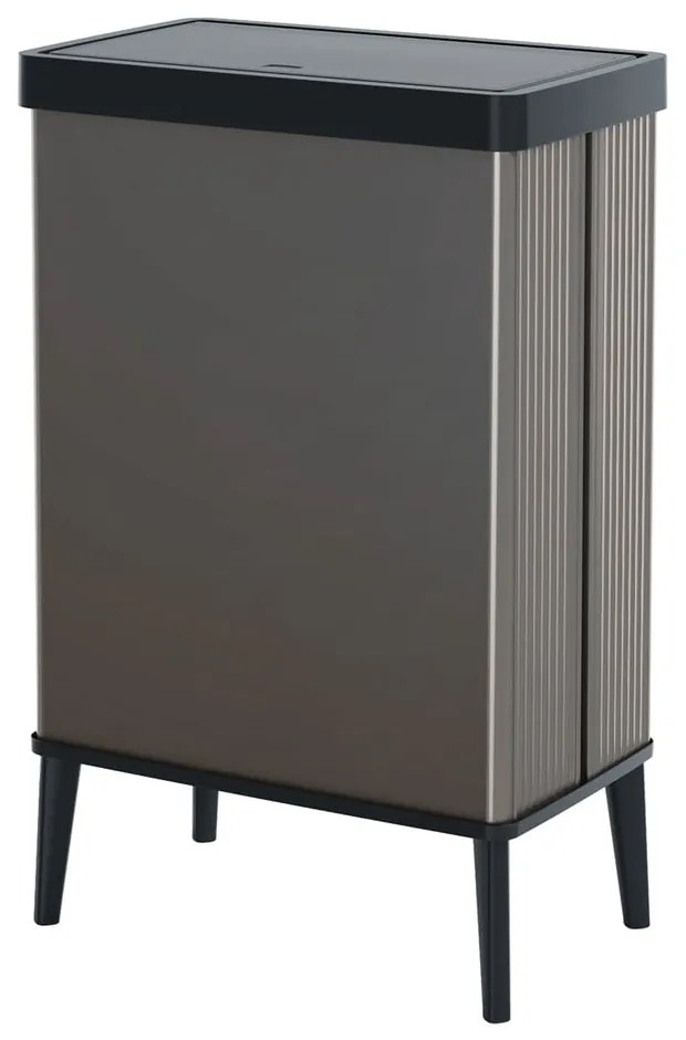 Cestino per la spazzatura grigio touch in plastica riciclata 54 l Verto High - Curver