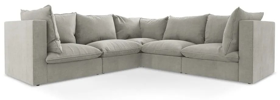 Divano angolare grigio chiaro Manao – Makamii