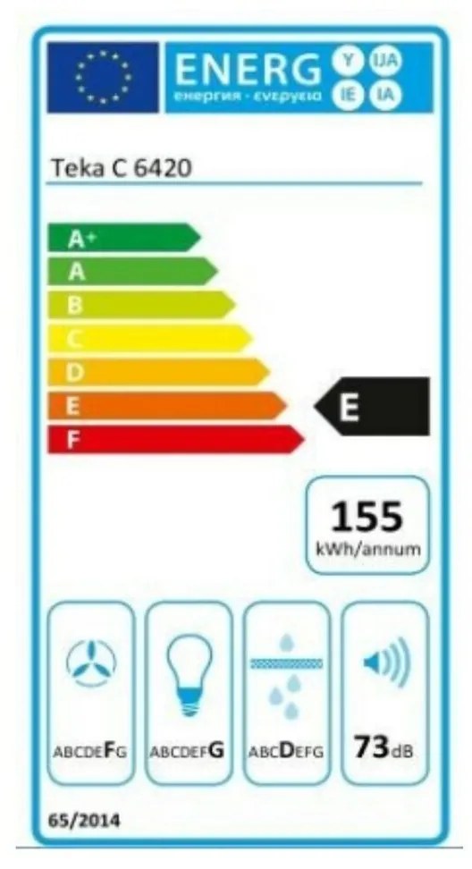 Cappa Classica Teka C6420S CLASSIC 60 cm 375 m3/h 73 dB 316W Acciaio