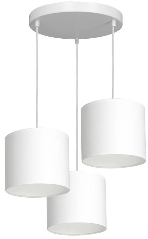Lampadario a sospensione con filo ARDEN 3xE27/60W/230V bianco