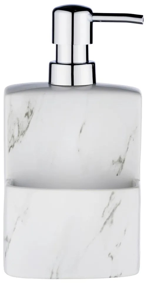 Distributore di sapone in ceramica bianca Marble, 380 ml Festival - Wenko