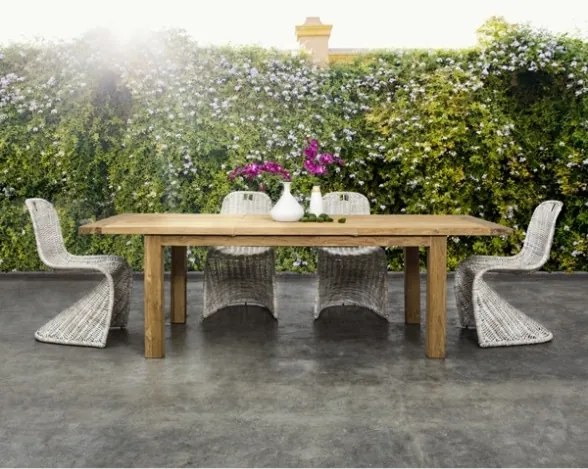 Tavolo Da Esterno Allungabile 180-250 Cm In Legno Massello Rustico FSC Bounty Bizzotto