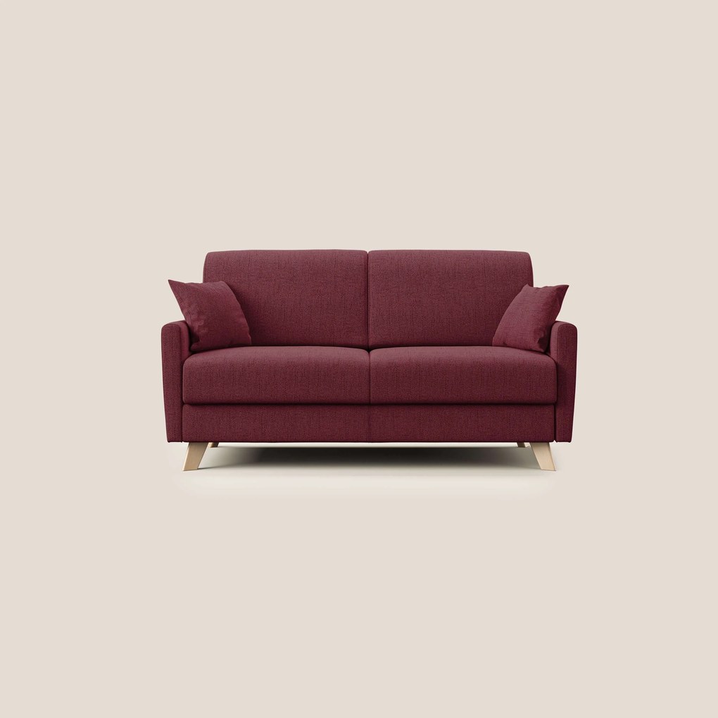 Edgar divano letto matrimoniale in tessuto felis impermeabile T03 rosso
