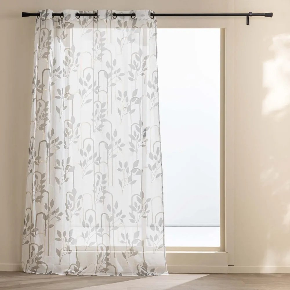 Tenda sottile grigia in voile 140x240 cm Roseris – douceur d'intérieur