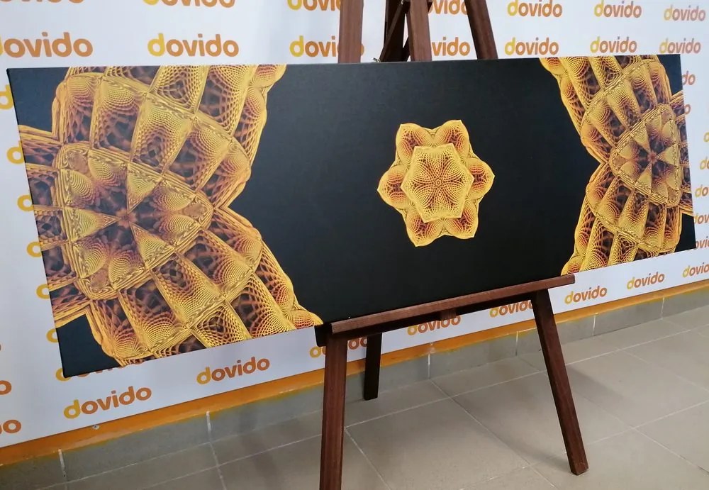 Quadro su tela – Mandala dorato interessante
