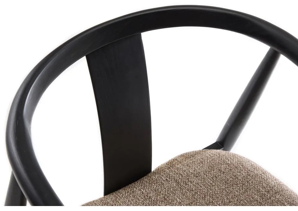 Sedia da pranzo nera e beige Relate - Unique Furniture