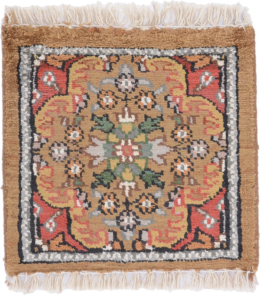 Agra Tappeto orientale 30x30 (Indian) Annodato A Mano