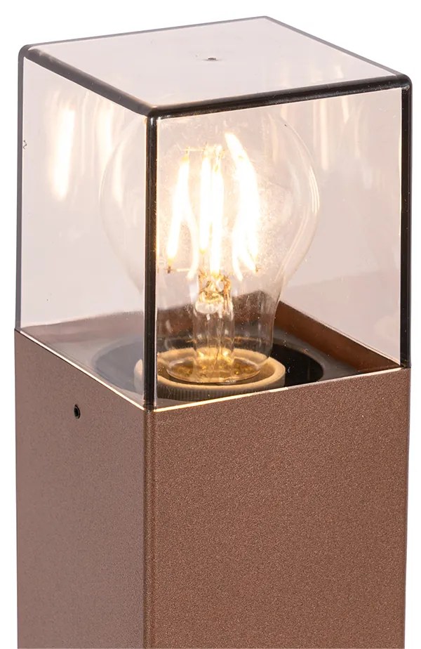 Lampada da terra da esterno industriale marrone ruggine 70 cm IP44 - Denmark