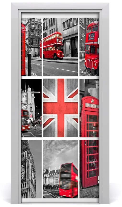 Rivestimento Per Porta Collage di Londra 75x205 cm