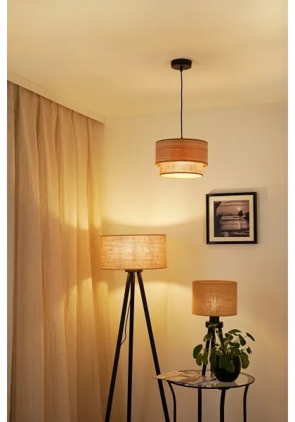 Brilagi - Lampadario Montana Boho 1xE27/15W/230V Ø 25 cm marrone/nero