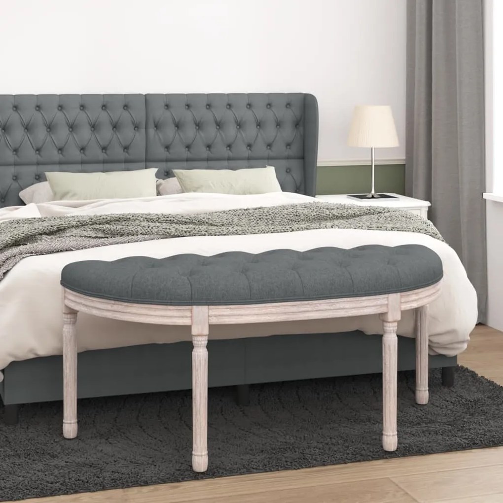 Panca Grigio Scuro 110,5x45x49 Cm İn Tessuto /