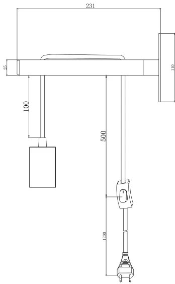 Brilliant - Applique JARBO 1xE27/60W/230V