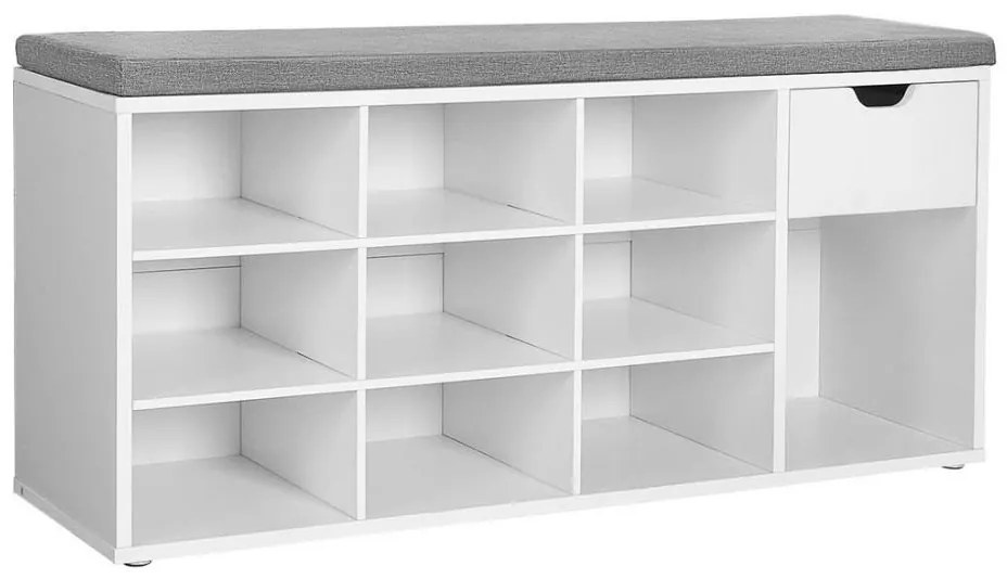 Scarpiera VOREN bianca/grigia