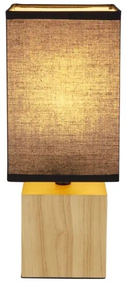 Globo 21628B - Lampada da tavolo VALENTINO 1xE27/7W/230V nero/marrone