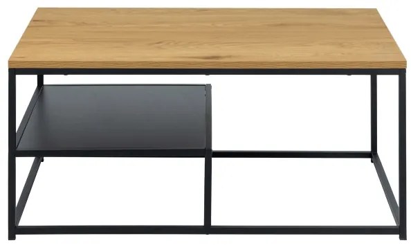 Tavolino da salotto CORA rovere/nero