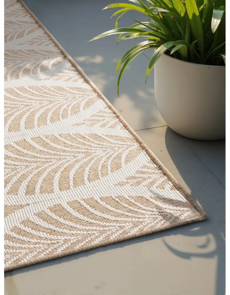 Tappeto da interno/esterno beige/avorio 200x290 cm Duet Liora – NORTHRUGS