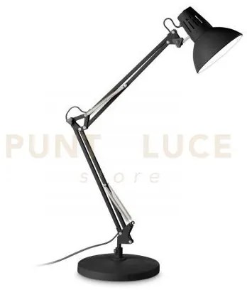 Wally lampada da scrivania 1 luce attacco e27 nero diffusore orient...