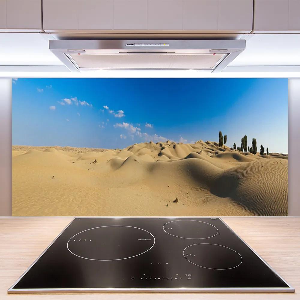 Pannello retrocucina Paesaggio di sabbia del deserto 100x50 cm