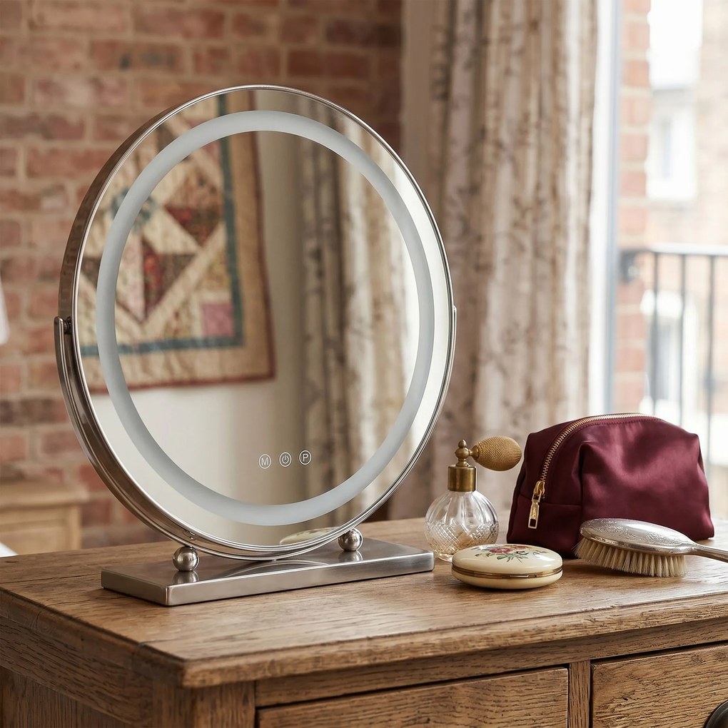 Specchio LED MAKE-UP Chrome 40 cm