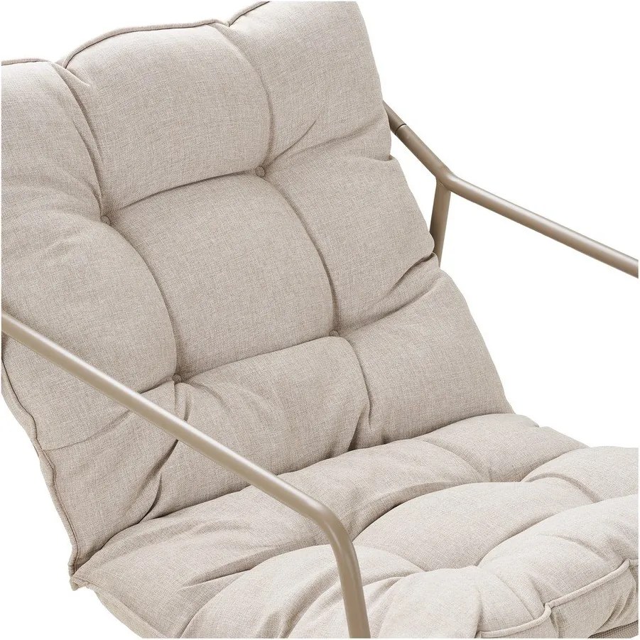 Set di mobili da giardino beige imbottito per 4 persone Nilo – House Nordic