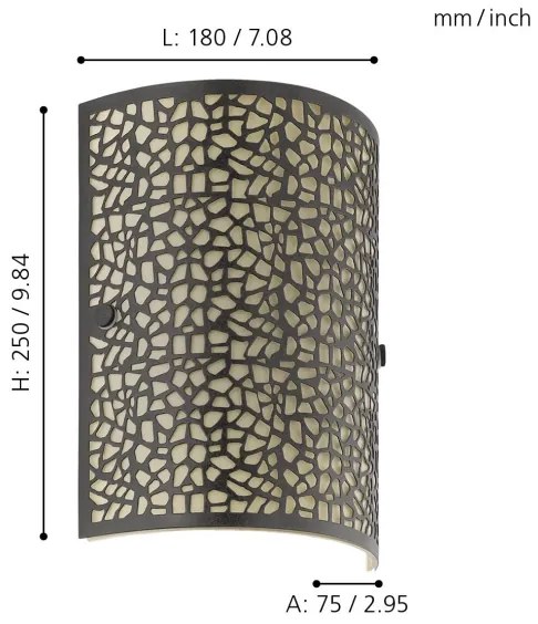 EGLO 89115 - Applique ALMERA 1xE14/60W