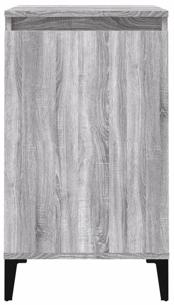Comodino grigio sonoma 40x35x70 cm in legno multistrato