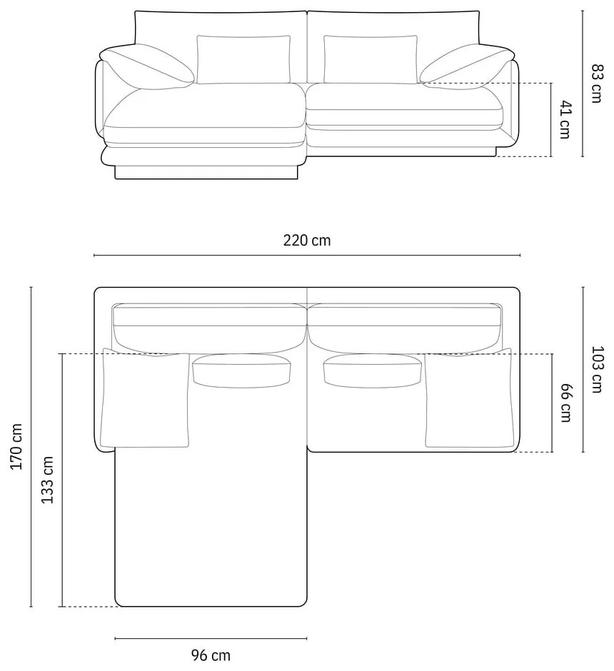 Divano angolare in verde chiaro (con penisola a sinistra/con chaise lounge) con rivestimento in velluto Torino – Micadoni