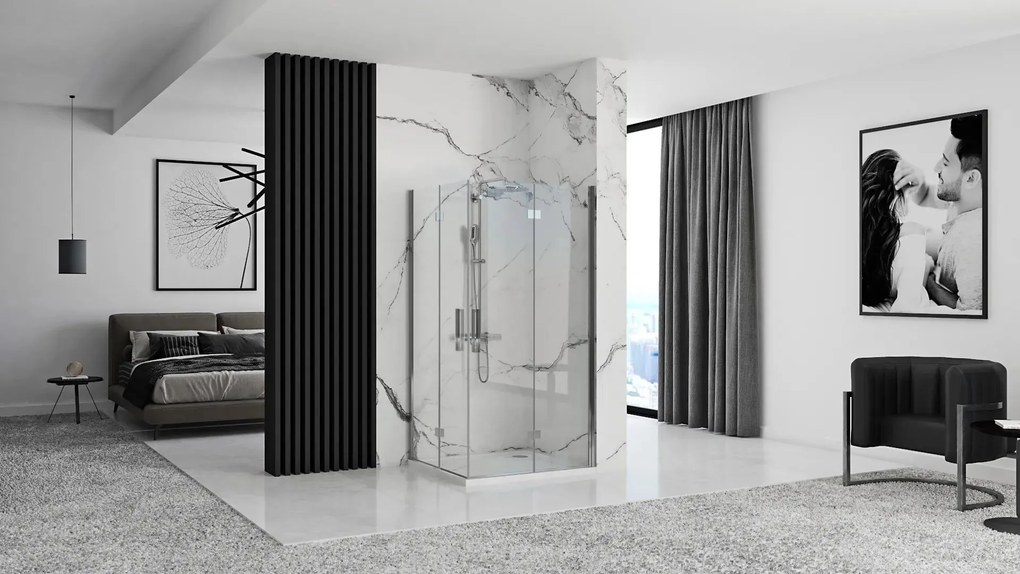 Cabina doccia Rea Molier Chrome Double 100x100