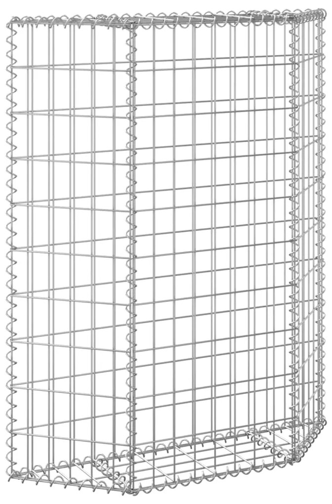 Gabbione Letto Rialzato Trapezio Acciaio Zincato 80x20x100 cm