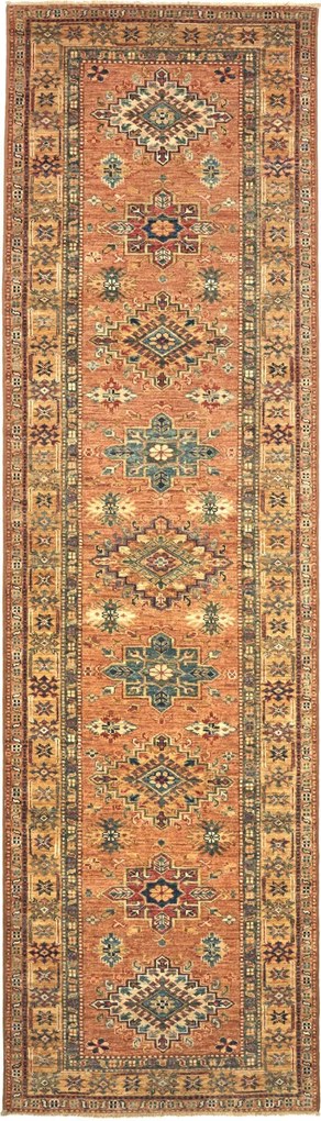 Kazak Tappeto 80 x 280 Giallo (Pakistan) Annodato A Mano