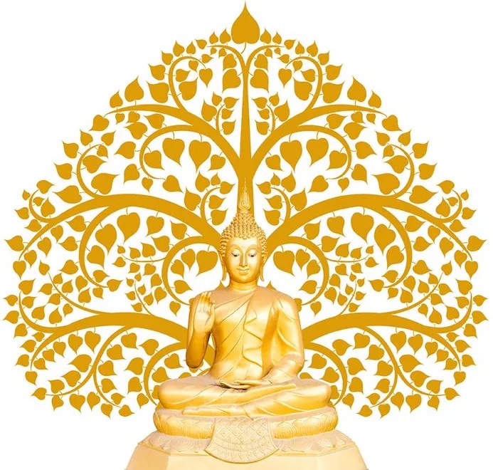 Carta da parati – Buddha con albero della vita