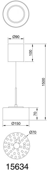 Globo 15634 - Lampadario LED a sospensione con filo FOGSY LED/6W/230V