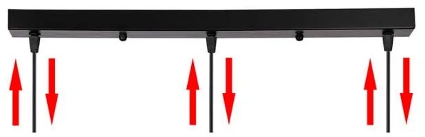 Lampada a sospensione nera con paralume in vetro 14x70 cm Aspa - Candellux Lighting