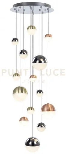 Lampada a sospensione atomo, 14 luci, colori misti, led 80,4w, 6432...