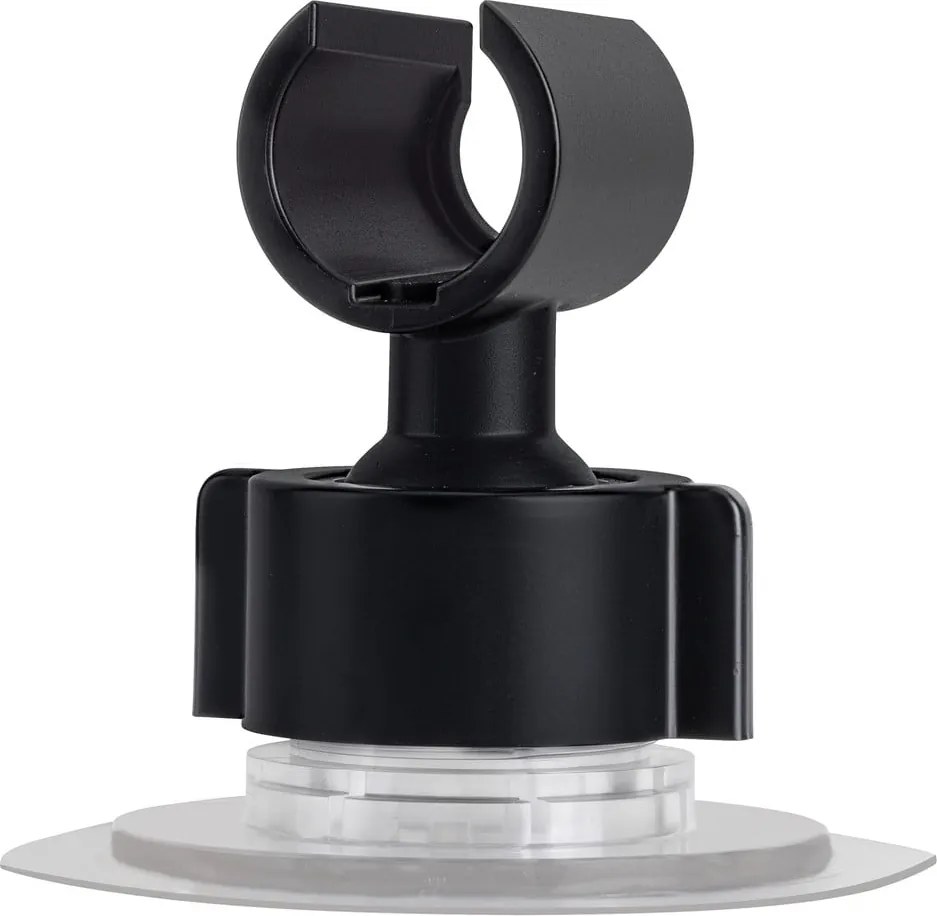 Supporto per soffione doccia senza foratura nero opaco in plastica Libertà – Wenko