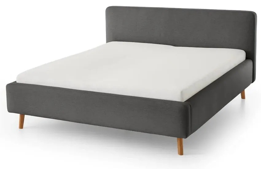 Letto singolo imbottito grigio scuro rete non inclusa 120x200 cm Mattis – Meise Möbel