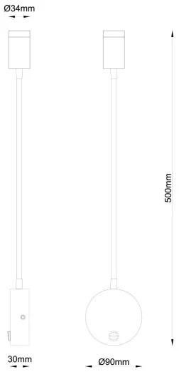 Globo 57311N - Lampada LED flessibile MILLY 1xLED/3W/230V