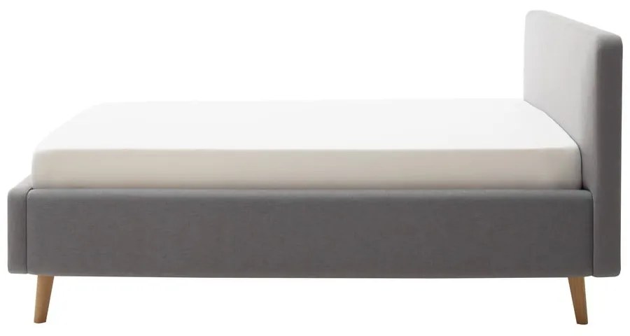 Letto singolo imbottito grigio chiaro rete non inclusa 120x200 cm Mattis – Meise Möbel