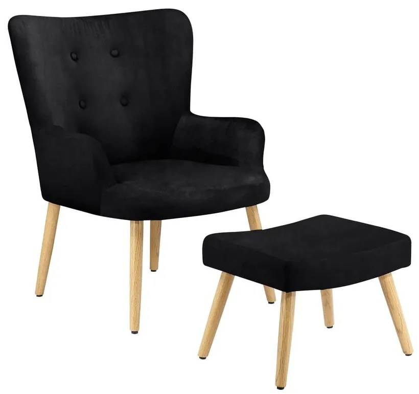 Poltrona in velluto nero Coco - Støraa