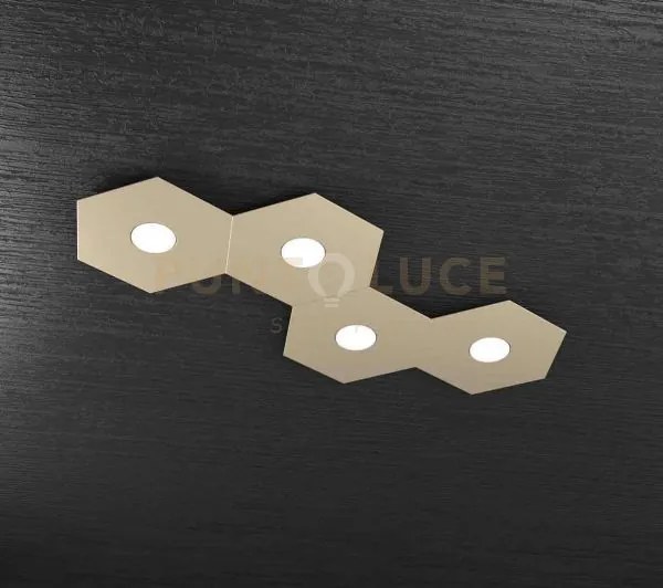 Hexagon applique-plafoniera 4 luci sabbia 1142-4l-sa